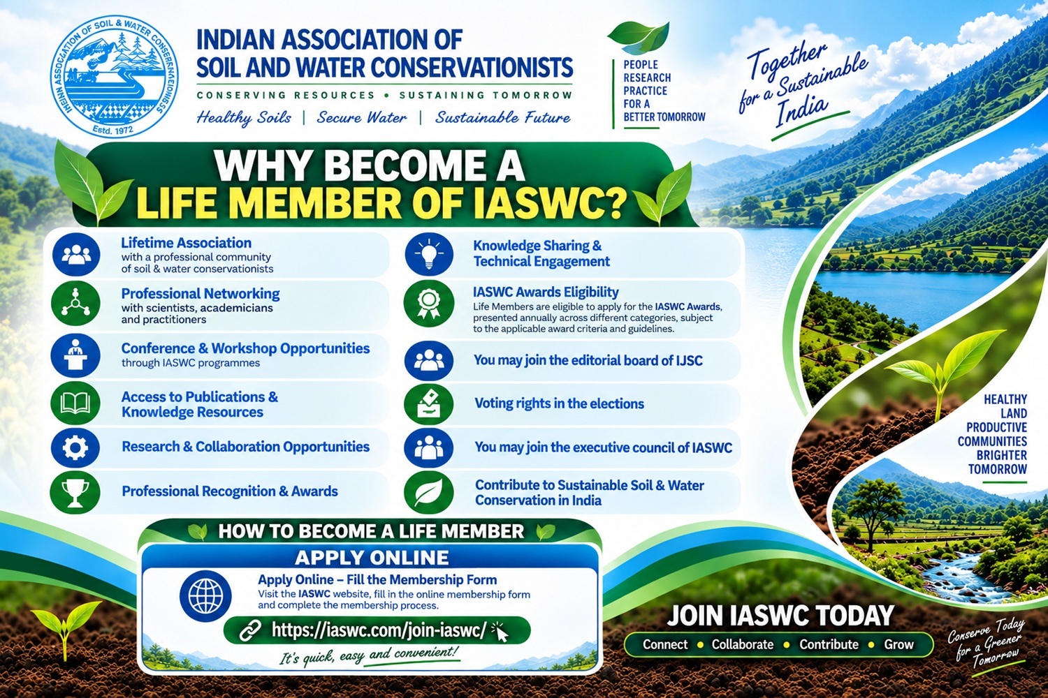 Become Member of Soil Water Agriculture Society